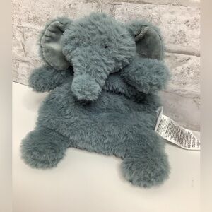 Mon Ami Elephant Lovey Plush Security Blanket Super Soft Blue Heatable Baby Rare